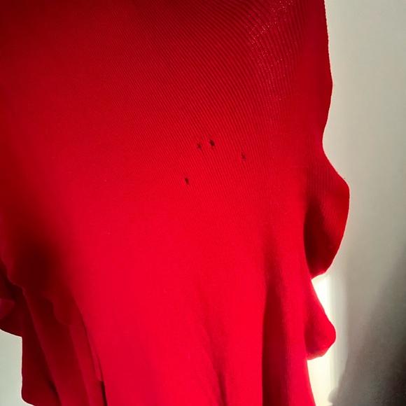 Glorious Red Holt Renfrew Merino Shawl - Picture 4 of 5